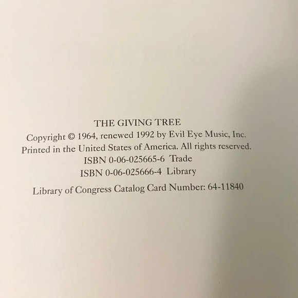 Vintage 1992  The Giving Tree by Shel Silverstein Harper Collins Book HC DJ - Picture 5 of 7